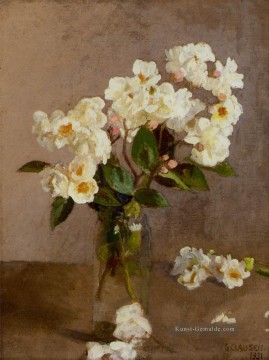  impressionistische Kunst - Little White Roses moderne Blume impressionistischen Sir George Clausen